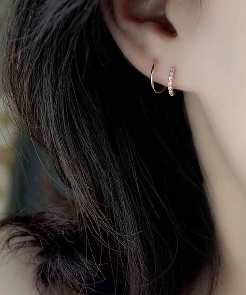 K14 ピアス【刻印あり】フープ型両耳ピアス 楽天市場】K14