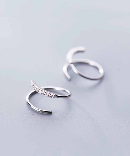 1003 シルバー　925 SILVER フープピアス　 刻印　両耳 1003 シルバー 925 SILVER フープピアス 刻印 両耳