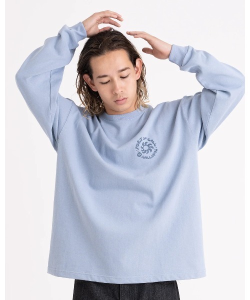 PORT OF CALL（ポートオブコール）の「DESIGN TEE/PORT OF CALLサーフィン柄バックプリント長袖Tシャツ（Tシャツ/カットソー・メンズ・ホワイト/ブルー系その他・MEDIUM/LARGE）」の3枚目の写真