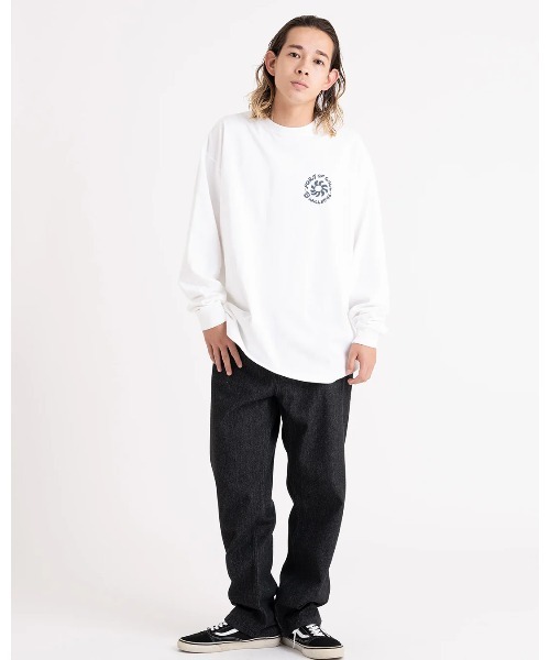 PORT OF CALL（ポートオブコール）の「DESIGN TEE/PORT OF CALLサーフィン柄バックプリント長袖Tシャツ（Tシャツ/カットソー・メンズ・ホワイト/ブルー系その他・MEDIUM/LARGE）」の12枚目の写真