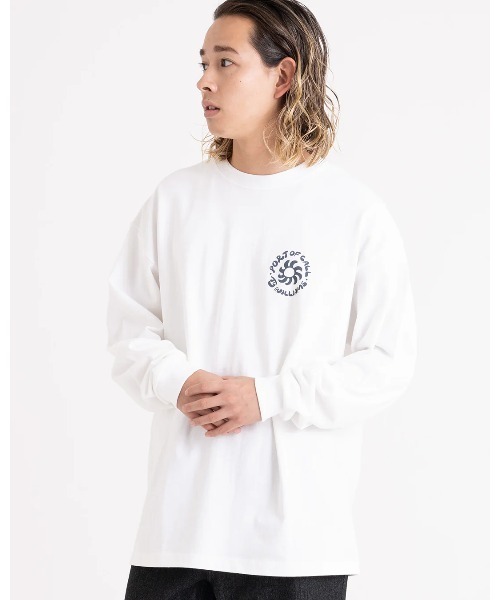 PORT OF CALL（ポートオブコール）の「DESIGN TEE/PORT OF CALLサーフィン柄バックプリント長袖Tシャツ（Tシャツ/カットソー・メンズ・ホワイト/ブルー系その他・MEDIUM/LARGE）」の9枚目の写真