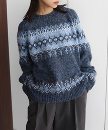 hellam（へラム）の「ノルディック柄ニットプルオーバー（ニット/セーター）」