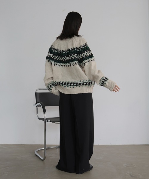 hellam（へラム）の「ノルディック柄ニットプルオーバー（ニット