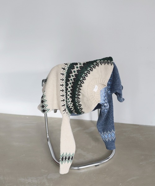 hellam（へラム）の「ノルディック柄ニットプルオーバー（ニット  