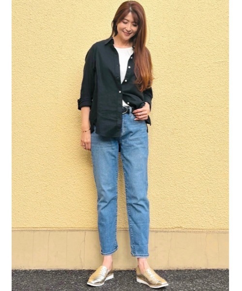 GAP（ギャップ）の「ミッドライズ ガールフレンドデニム（デニムパンツ・レディース・インディゴブルー・30/23/24/25/26/27/28/29）」の9枚目の写真