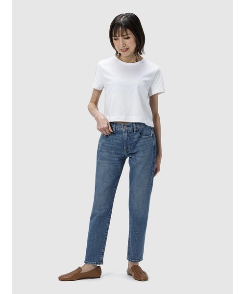 GAP（ギャップ）の「ミッドライズ ガールフレンドデニム（デニムパンツ・レディース・インディゴブルー・30/23/24/25/26/27/28/29）」の4枚目の写真