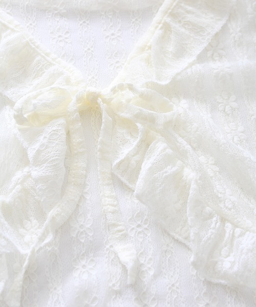 SpRay（スプレイ）の「レース付きフリルボレロ（シャツ/ブラウス・レディース・ホワイト/アイボリー/ブラック・FREE）」の14枚目の写真