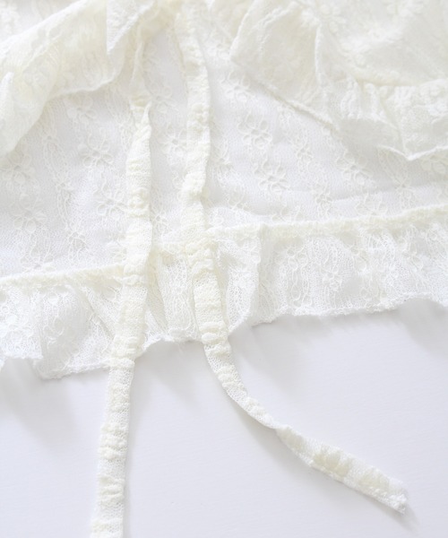 SpRay（スプレイ）の「レース付きフリルボレロ（シャツ/ブラウス・レディース・ホワイト/アイボリー/ブラック・FREE）」の9枚目の写真