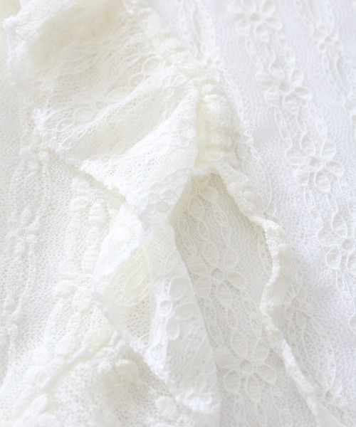 SpRay（スプレイ）の「レース付きフリルボレロ（シャツ/ブラウス・レディース・ホワイト/アイボリー/ブラック・FREE）」の10枚目の写真