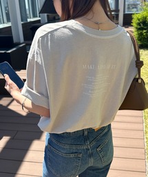 【選べるロゴ】綿100%オーバーサイズTシャツ(ワンポイント刺繍/カレッジロゴ )