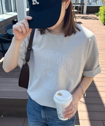 【選べるロゴ】綿100%オーバーサイズTシャツ(ワンポイント刺繍/カレッジロゴ )