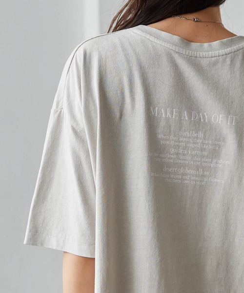 RANAN(ラナン)の「【選べるロゴ】綿100%オーバーサイズTシャツ(ワンポイント刺繍/カレッジロゴ )(Tシャツ/カットソー・レディース・グレー系2/ホワイト系1/ホワイト系2/ベージュ系1/ベージュ系2/グレー系1・LL/L/M)」の15枚目の写真