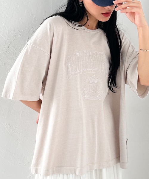 最終お値下げ VIBGYOR 刺繍カレッジ Tシャツ 未使用