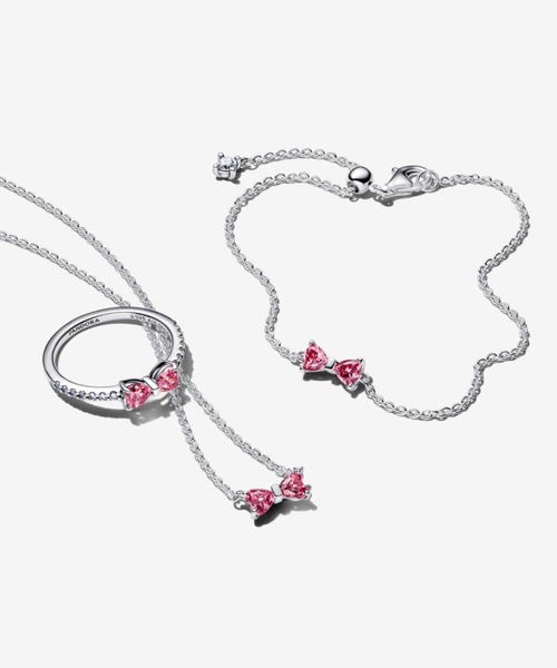 スパークリング ピンク リボン リング（リング）｜Pandora（パンドラ