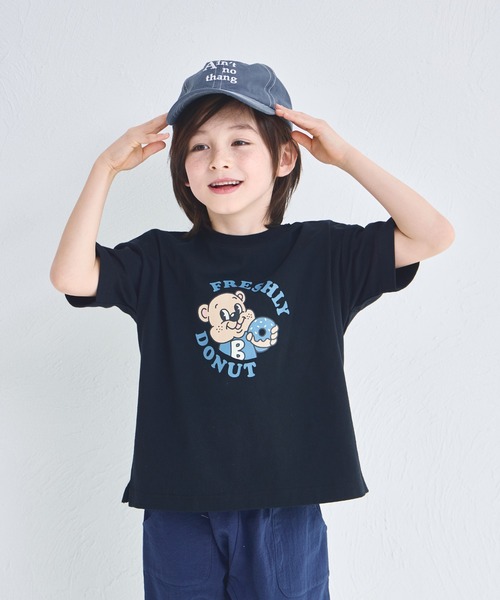pairmanon（ペアマノン）の「【綿100%】オリジナル アニマルプリント 半袖Tシャツ（Tシャツ/カットソー・キッズ・ピンク系その他2/ブルー系その他2/ベージュ系その他2/ブルー系その他/パープル系その他/ピンク系その他/ベージュ系その他/グリーン系その他/ブラック系その他/ホワイト系その他/ホワイト・90/100/110/120/80/130/140/150）」の4枚目の写真