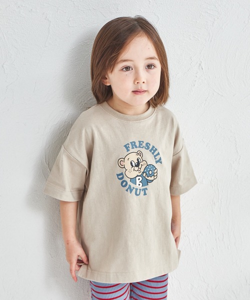 pairmanon（ペアマノン）の「【綿100%】オリジナル アニマルプリント 半袖Tシャツ（Tシャツ/カットソー・キッズ・ピンク系その他2/ブルー系その他2/ベージュ系その他2/ブルー系その他/パープル系その他/ピンク系その他/ベージュ系その他/グリーン系その他/ブラック系その他/ホワイト系その他/ホワイト・90/100/110/120/80/130/140/150）」の5枚目の写真