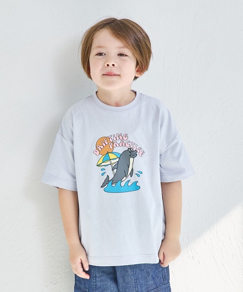 pairmanon（ペアマノン）の「【綿100%】オリジナル アニマルプリント 半袖Tシャツ（Tシャツ/カットソー・キッズ・ピンク系その他2/ブルー系その他2/ベージュ系その他2/ブルー系その他/パープル系その他/ピンク系その他/ベージュ系その他/グリーン系その他/ブラック系その他/ホワイト系その他/ホワイト・90/100/110/120/80/130/140/150）」の8枚目の写真