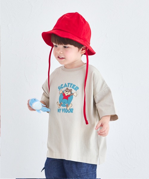 pairmanon（ペアマノン）の「【綿100%】オリジナル アニマルプリント 半袖Tシャツ（Tシャツ/カットソー・キッズ・ピンク系その他2/ブルー系その他2/ベージュ系その他2/ブルー系その他/パープル系その他/ピンク系その他/ベージュ系その他/グリーン系その他/ブラック系その他/ホワイト系その他/ホワイト・90/100/110/120/80/130/140/150）」の6枚目の写真