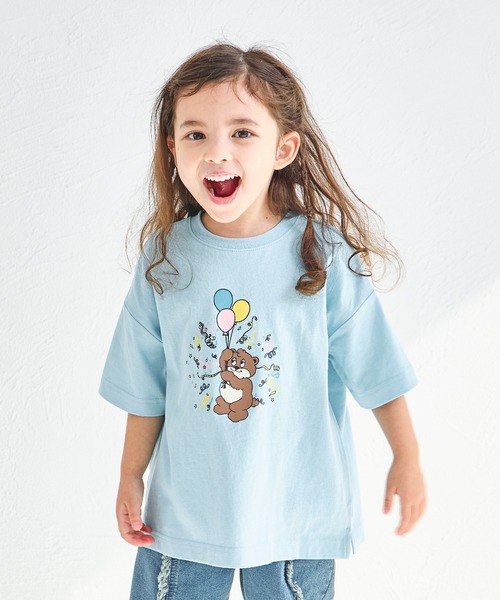 pairmanon（ペアマノン）の「【綿100%】オリジナル アニマルプリント 半袖Tシャツ（Tシャツ/カットソー・キッズ・ピンク系その他2/ブルー系その他2/ベージュ系その他2/ブルー系その他/パープル系その他/ピンク系その他/ベージュ系その他/グリーン系その他/ブラック系その他/ホワイト系その他/ホワイト・90/100/110/120/80/130/140/150）」の9枚目の写真