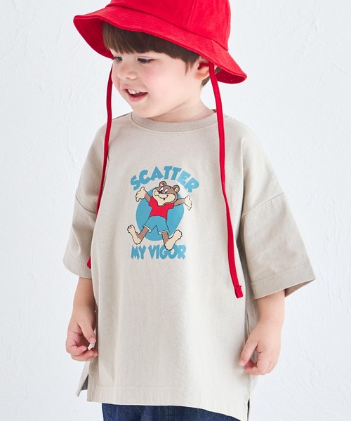pairmanon（ペアマノン）の「【綿100%】オリジナル アニマルプリント 半袖Tシャツ（Tシャツ/カットソー・キッズ・ピンク系その他2/ブルー系その他2/ベージュ系その他2/ブルー系その他/パープル系その他/ピンク系その他/ベージュ系その他/グリーン系その他/ブラック系その他/ホワイト系その他/ホワイト・90/100/110/120/80/130/140/150）」の22枚目の写真