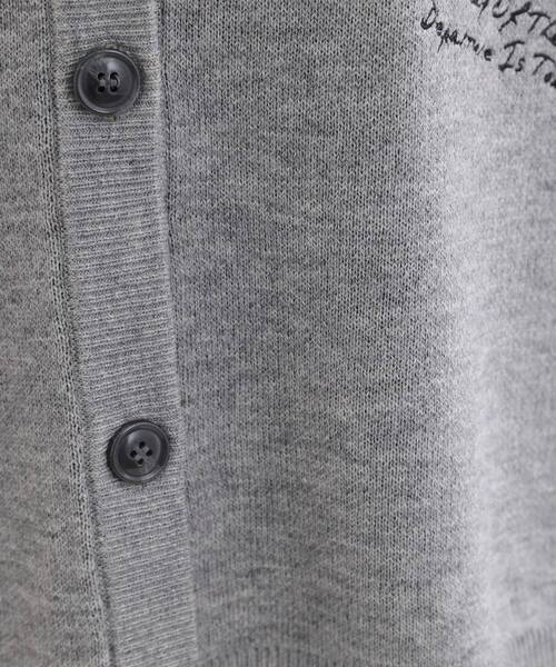 Cutie Blonde（キューティーブロンド）の「【S-LL/体型カバー】刺繍アソート Vネック ゆるニットカーディガン（カーディガン/ボレロ・レディース・グレー系/ネイビー系1・04/03/02/01）」の15枚目の写真