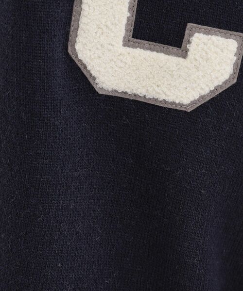 Cutie Blonde（キューティーブロンド）の「【S-LL/体型カバー】刺繍アソート Vネック ゆるニットカーディガン（カーディガン/ボレロ・レディース・グレー系/ネイビー系1・04/03/02/01）」の11枚目の写真