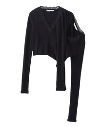 JOHN LAWRENCE SULLIVAN | DOCKING CROPPED RIB TOP(Tシャツ/カットソー)