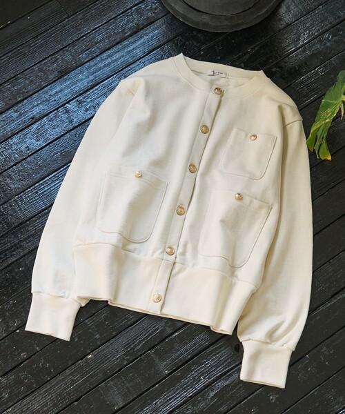 FREAK'S STORE(フリークスストア)の「金釦 コンパクトカーディガン(カーディガン/ボレロ・レディース・レッド/ブラック/オフホワイト/ブラウン・フリ-)」の1枚目の写真