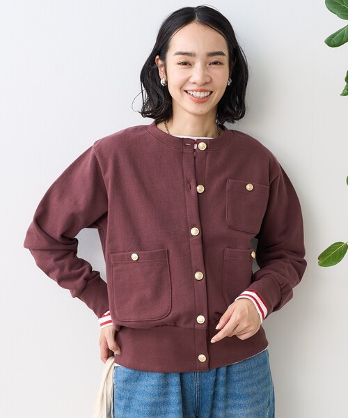 FREAK'S STORE(フリークスストア)の「金釦 コンパクトカーディガン(カーディガン/ボレロ・レディース・レッド/ブラック/オフホワイト/ブラウン・フリ-)」の10枚目の写真