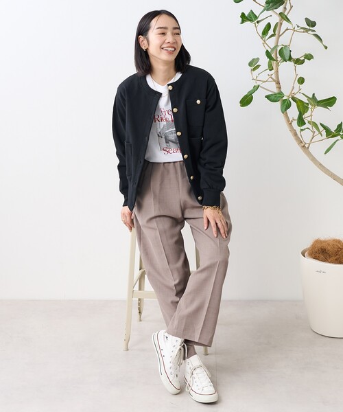 FREAK'S STORE(フリークスストア)の「金釦 コンパクトカーディガン(カーディガン/ボレロ・レディース・レッド/ブラック/オフホワイト/ブラウン・フリ-)」の14枚目の写真