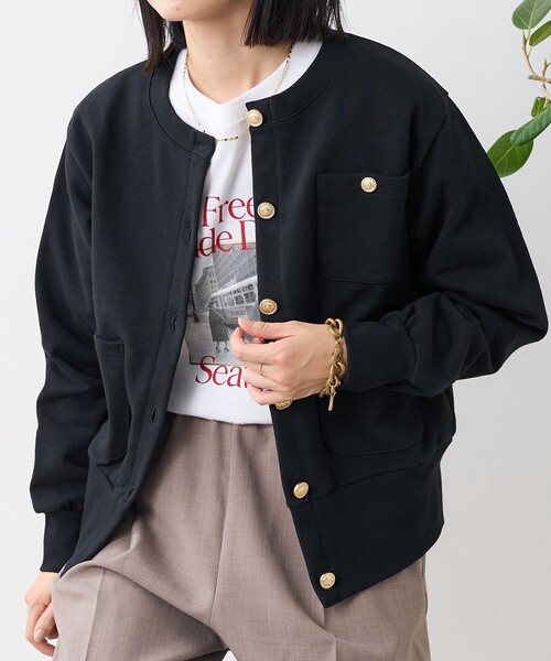 FREAK'S STORE(フリークスストア)の「金釦 コンパクトカーディガン(カーディガン/ボレロ・レディース・レッド/ブラック/オフホワイト/ブラウン・フリ-)」の17枚目の写真