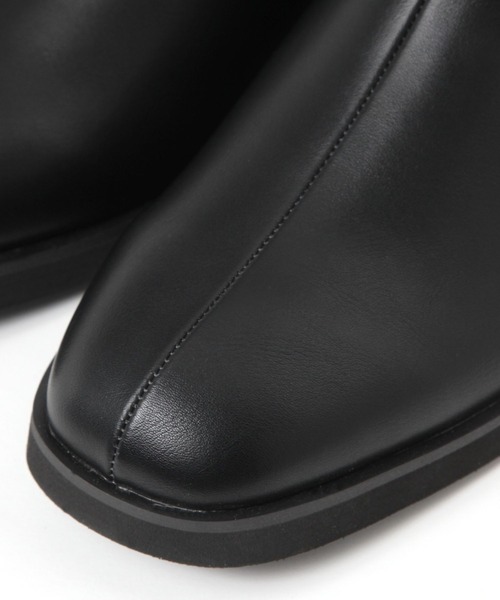 studio CLIP（スタディオクリップ）の「軽らくスクエアトゥスリッポン（スリッポン・レディース・ブラック/オフホワイト・MEDIUM/LARGE）」の8枚目の写真