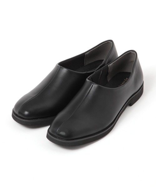 台湾発【STUDIO DOE】Square-toe strap cloud slip-on shoes