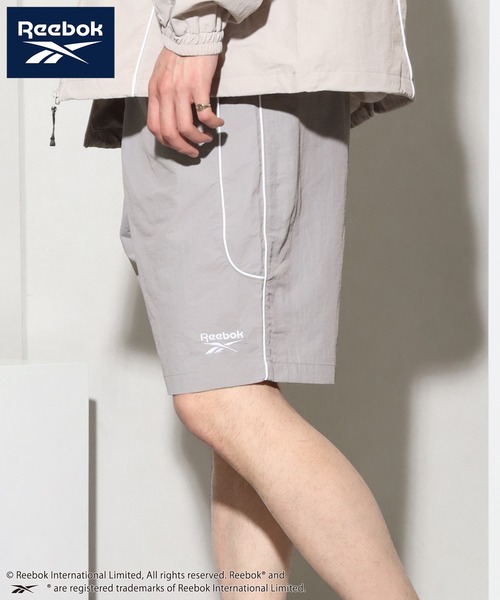 Reebok（リーボック）の「【Reebok/リーボック】別注 ナイロンパイピングショーツ（その他パンツ・メンズ・グリーン/グレー/サックスブルー/ブラック・LL/L/M）」の2枚目の写真