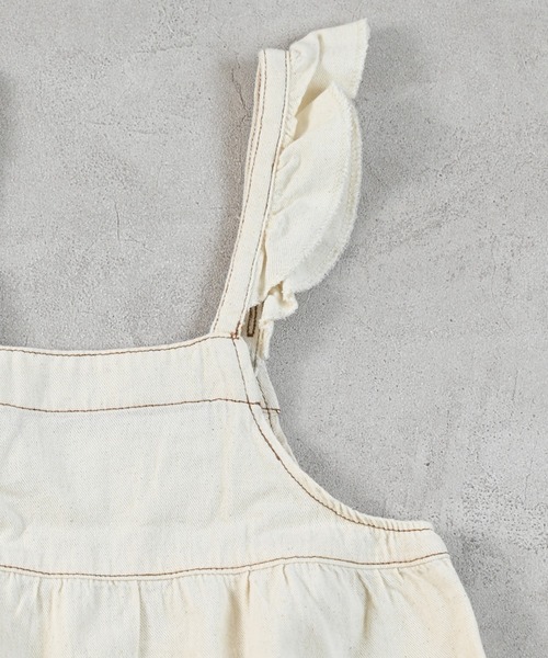Life Support Products(ライフサポートプロダクツ)の「【COTTON from U.S.A】デニムティアードワンピース(ワンピース・キッズ・ネイビー/ストライプ/キナリ・80/90/95/100/110/120/130/140/150)」の18枚目の写真