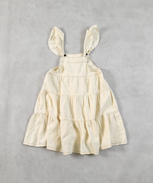 Life Support Products(ライフサポートプロダクツ)の「【COTTON from U.S.A】デニムティアードワンピース(ワンピース・キッズ・ネイビー/ストライプ/キナリ・80/90/95/100/110/120/130/140/150)」の14枚目の写真