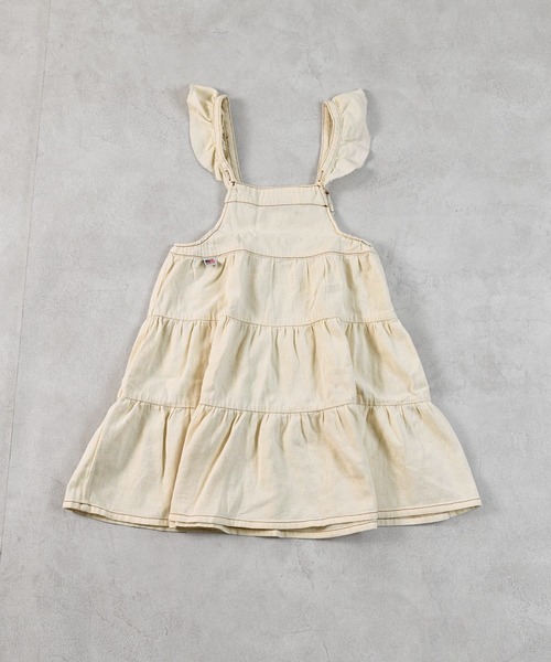 Life Support Products(ライフサポートプロダクツ)の「【COTTON from U.S.A】デニムティアードワンピース(ワンピース・キッズ・ネイビー/ストライプ/キナリ・80/90/95/100/110/120/130/140/150)」の15枚目の写真