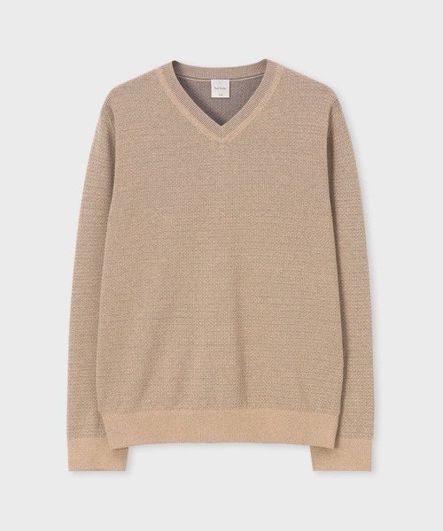 Paul Smith（ポールスミス）の「メランジ　Vネックニット / 153401 257Z（ニット/セーター・メンズ・ライトピンク/ブルー・MEDIUM/LARGE/X-LARGE）」の2枚目の写真