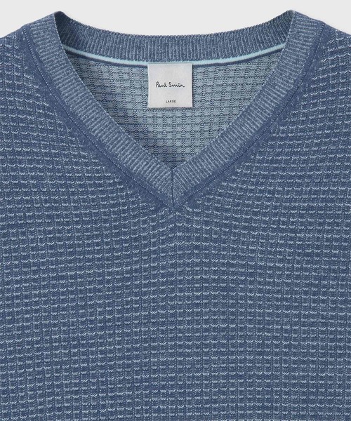 Paul Smith（ポールスミス）の「メランジ　Vネックニット / 153401 257Z（ニット/セーター・メンズ・ライトピンク/ブルー・MEDIUM/LARGE/X-LARGE）」の6枚目の写真