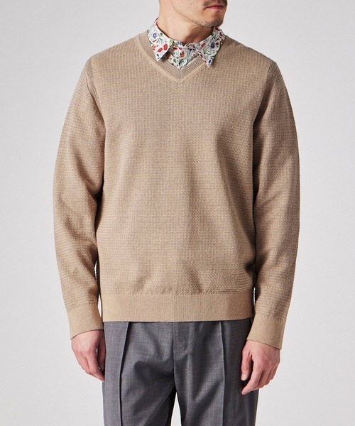 Paul Smith（ポールスミス）の「メランジ　Vネックニット / 153401 257Z（ニット/セーター・メンズ・ライトピンク/ブルー・MEDIUM/LARGE/X-LARGE）」の11枚目の写真
