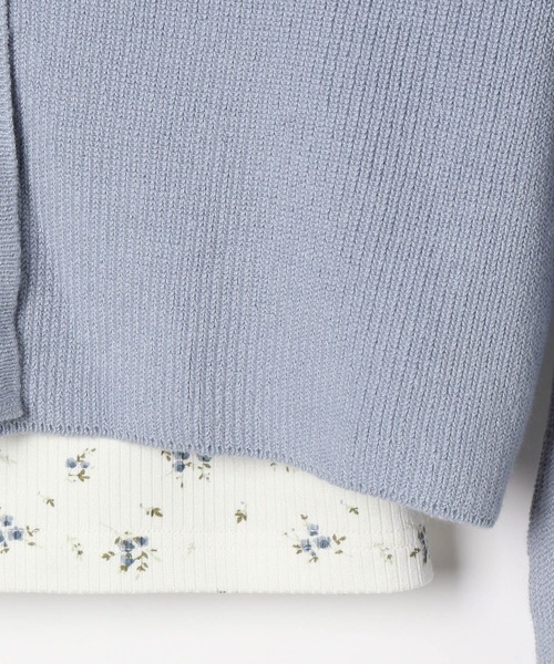 Heather（ヘザー）の「フラワーキャミ/カーディガン2P　322196（カーディガン/ボレロ・レディース・オフホワイト/ブルー/ピンク・FREE）」の7枚目の写真