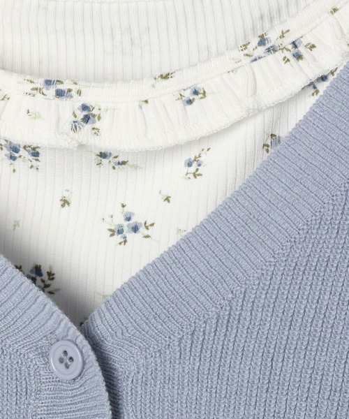 Heather（ヘザー）の「フラワーキャミ/カーディガン2P　322196（カーディガン/ボレロ・レディース・オフホワイト/ブルー/ピンク・FREE）」の12枚目の写真
