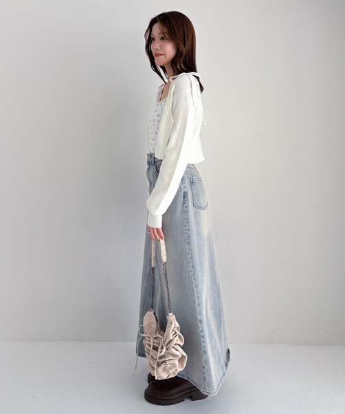 Heather（ヘザー）の「フラワーキャミ/カーディガン2P　322196（カーディガン/ボレロ・レディース・オフホワイト/ブルー/ピンク・FREE）」の18枚目の写真