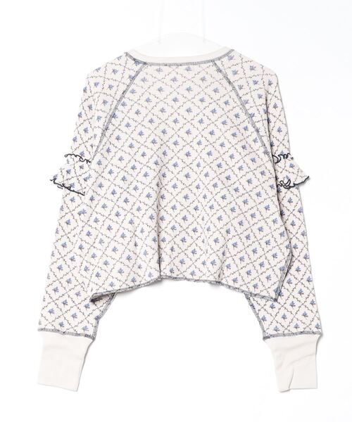 ROSE BUD（ローズバッド）の「(mag.by c)FLOWER THERMAL TOPS（Tシャツ/カットソー・レディース・ホワイト/ブラック/グレー・ONE SIZE）」の10枚目の写真