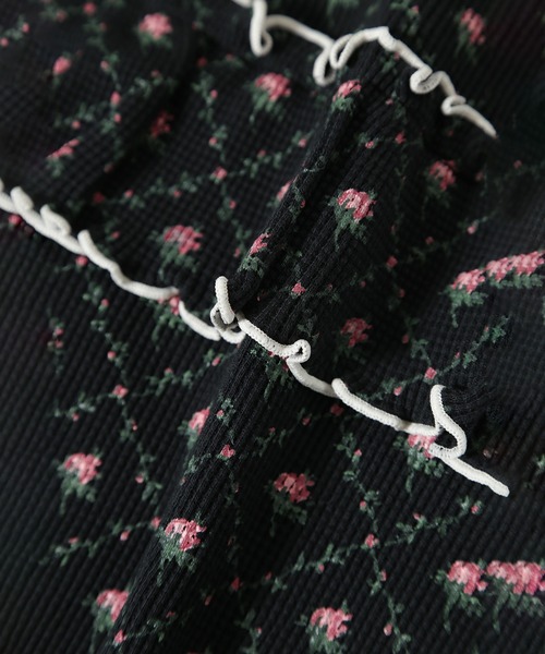 ROSE BUD（ローズバッド）の「(mag.by c)FLOWER THERMAL TOPS（Tシャツ/カットソー・レディース・ホワイト/ブラック/グレー・ONE SIZE）」の13枚目の写真