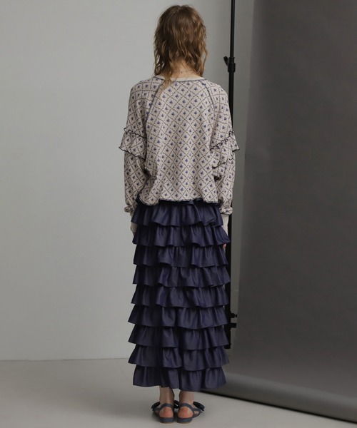 ROSE BUD（ローズバッド）の「(mag.by c)FLOWER THERMAL TOPS（Tシャツ/カットソー・レディース・ホワイト/ブラック/グレー・ONE SIZE）」の17枚目の写真