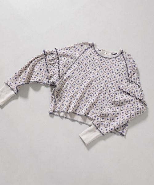 ROSE BUD（ローズバッド）の「(mag.by c)FLOWER THERMAL TOPS（Tシャツ/カットソー・レディース・ホワイト/ブラック/グレー・ONE SIZE）」の9枚目の写真