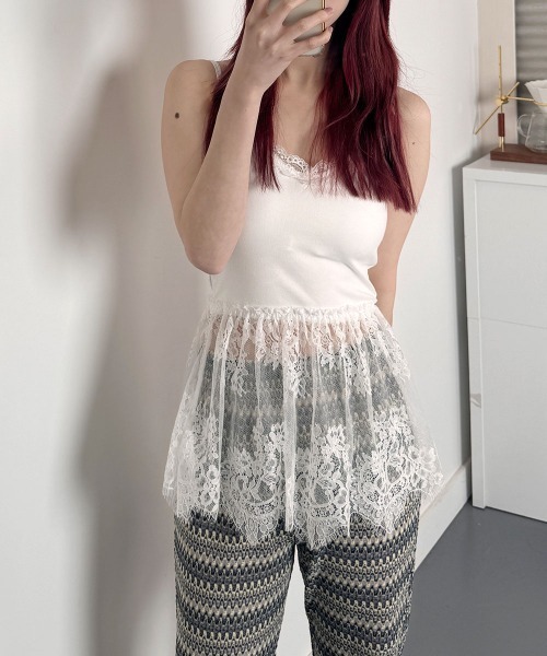 セール】カップ付き レースキャミソール / Lace Camisole