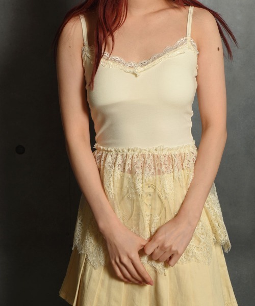 セール】カップ付き レースキャミソール / Lace Camisole