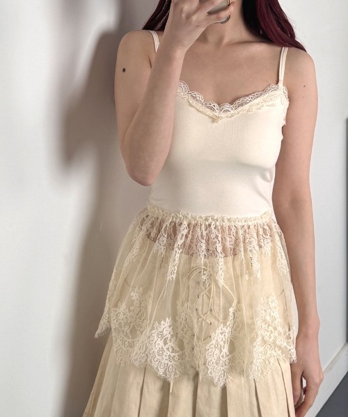 セール】カップ付き レースキャミソール / Lace Camisole